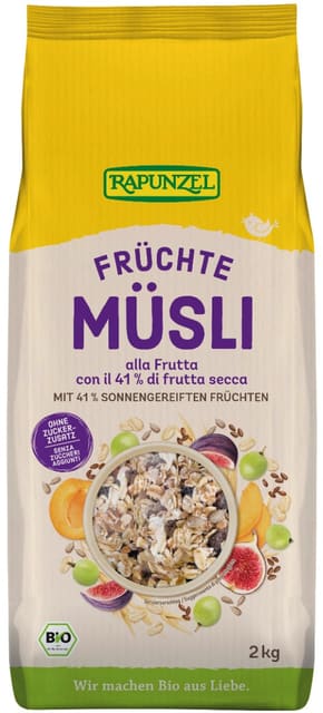 Müsli frukt2 kg, økologisk, Rapunzel