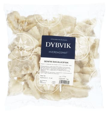Klippfisk i Biter Benfri 1kg Dybvik