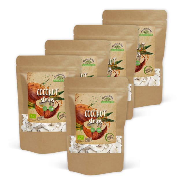 Kokosnøtt i strips ØKO 500g x 5 pakker