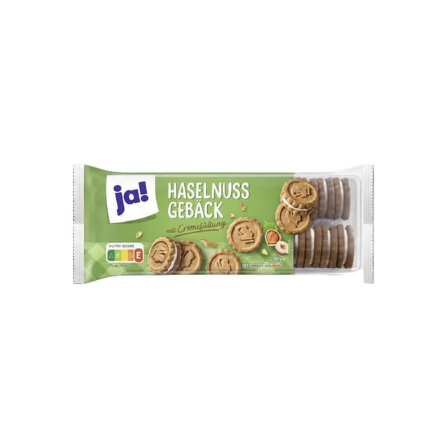 Hasselnøttkjeks med kremfyll, 250 g
