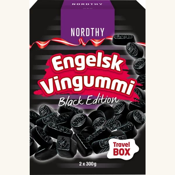Nordthy Vingummi Black 600g | Lakris