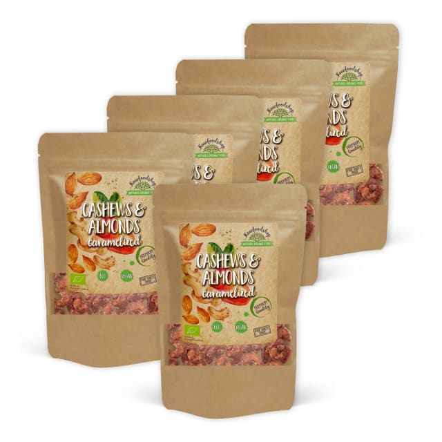 Cashew & Mandel Karamelliserte ØKO 200g x 5 pakker