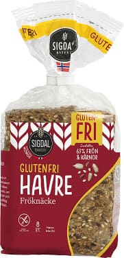 Knekkebrød Havre Gl.Fri 190g Sigdal
