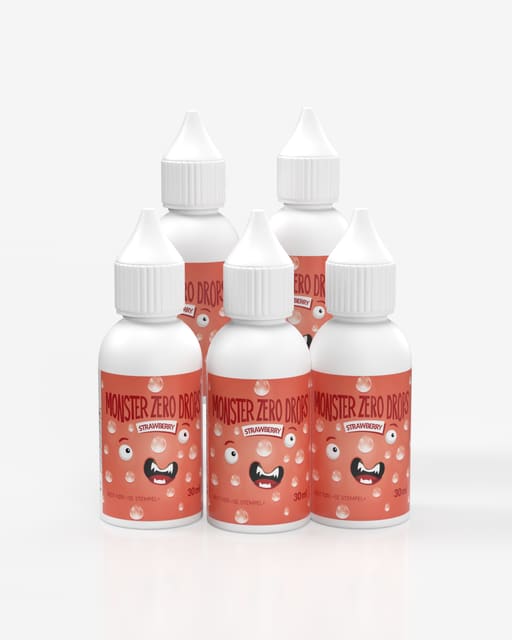 Monster Lavkarbo Zero Drops – Strawberry – FEMPAKNING
