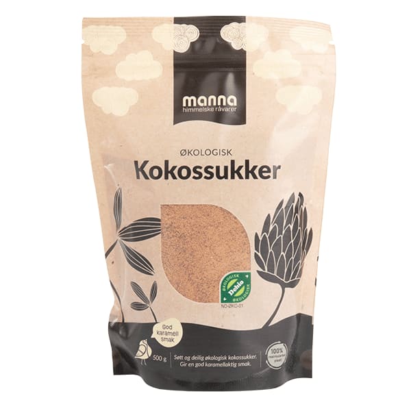 Kokossukker500 g, økologisk, Manna