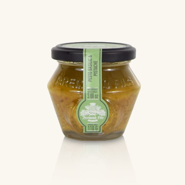 Basilikumpesto med pistasj 110g kort dato