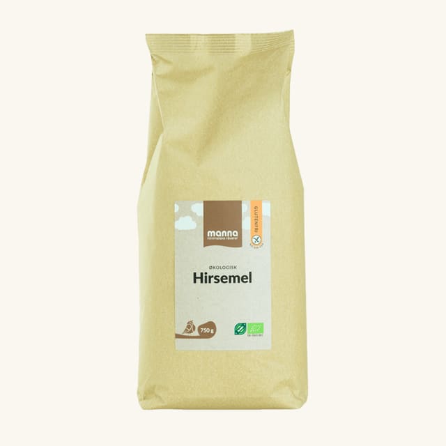 Hirsemelglutenfri, 750 g, økologisk, Manna