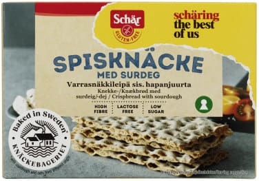 Knekkebrød m/Surdeig Gl.Fri 130g Schär