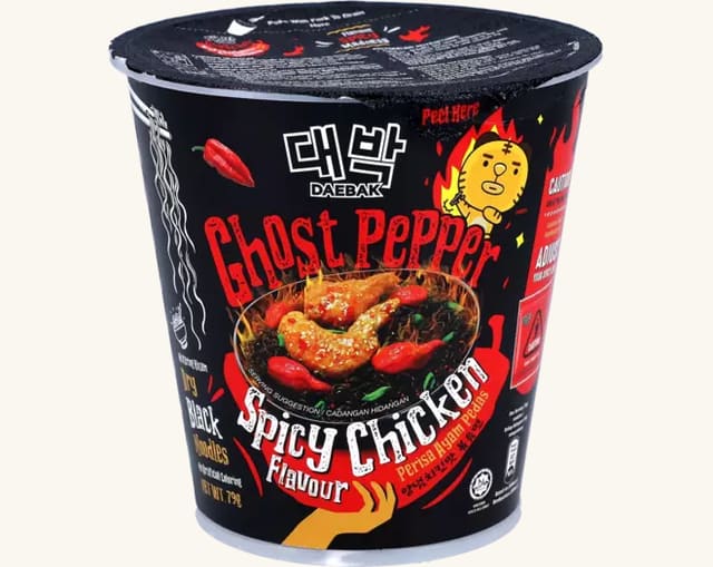 Daebak Ghost Pepper Spicy Chicken Kopp 79g