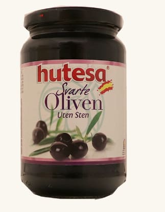 Svarte Oliven U/Sten 350g