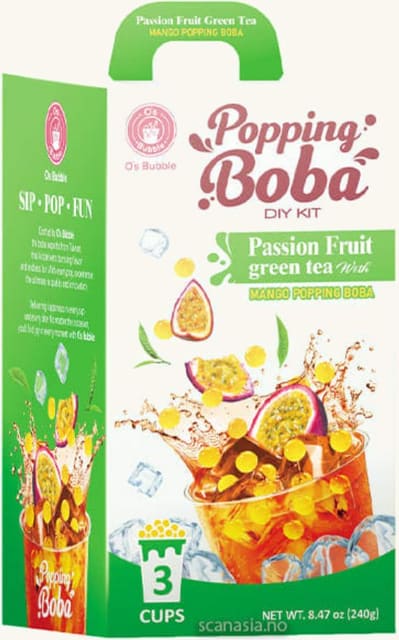 O's Bubble Popping Boba Kit Pasjonsfrukt 240g