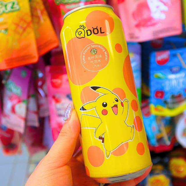 Pokemon Pikachu Lime Sparkling Water 500ml (QDOL)