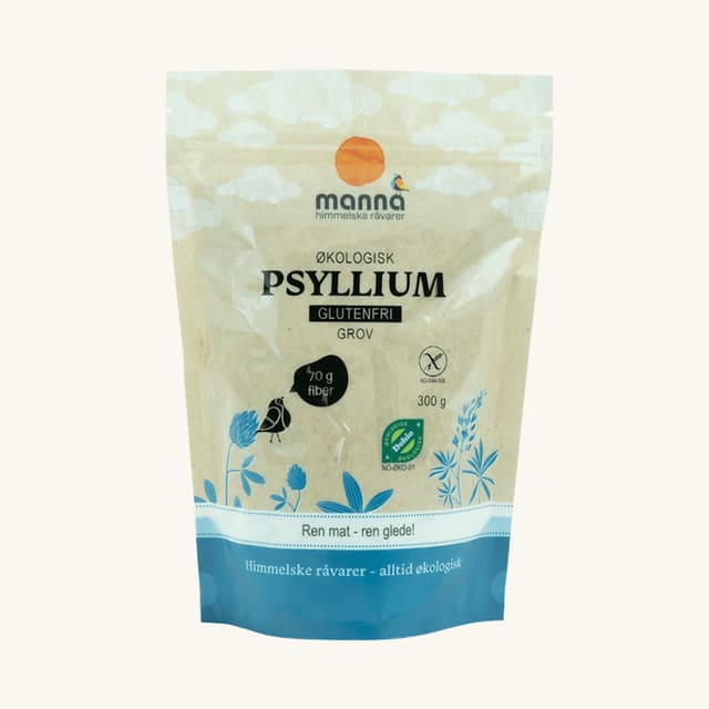 Psylliumgrov, 300 g, økologisk, Manna