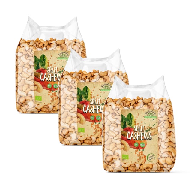 Cashewnøtter Delte ØKO 1kg x 3 pakker
