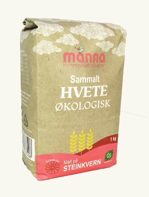 Hvete sammalt1 kg, økologisk, Manna