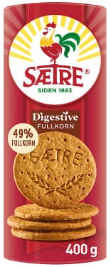 Digestive Kjeks Fullkorn 400g Sætre