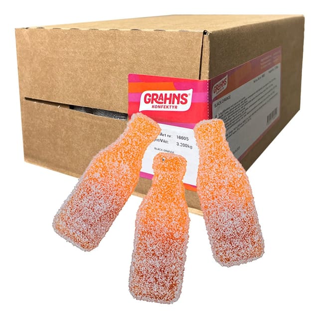 Grahns Appelsincolaflaske Sur 3,2kg | Storpakk