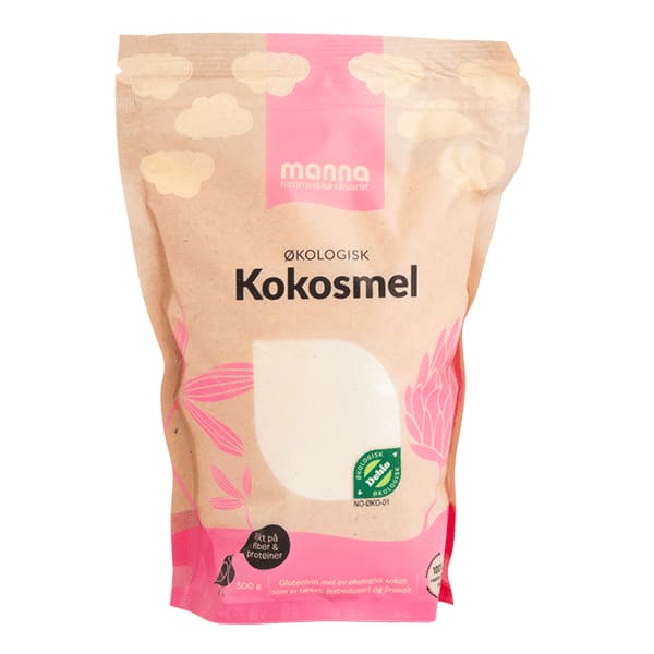 Kokosmelfettredusert, 500 g, økologisk, Manna