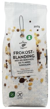 Musli m/Bokhvete u/Havre Gl.Fri Økol 300g Dgv