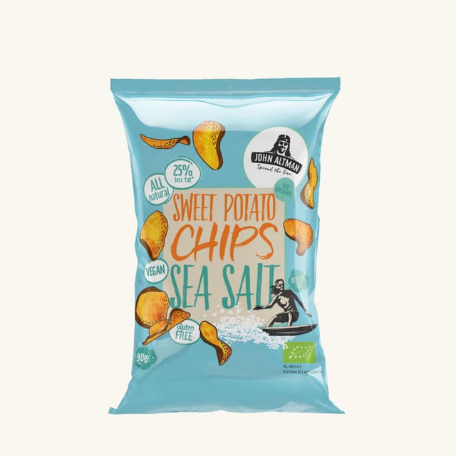 Søtpotet chipssalt, 90 g, økologisk