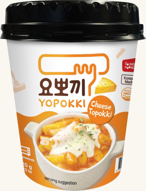 Yopokki Cheese Topokki Rice Cake 120g