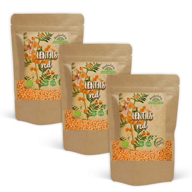 Linser Røde ØKO 1kg x 3 pakker