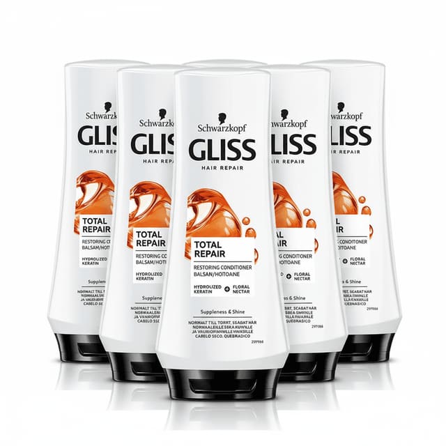 Gliss Total Repair Conditioner 6x200ml | Storpakk | Schwarzkopf
