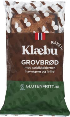 Grovbrød glutenfri 500g Klæbu