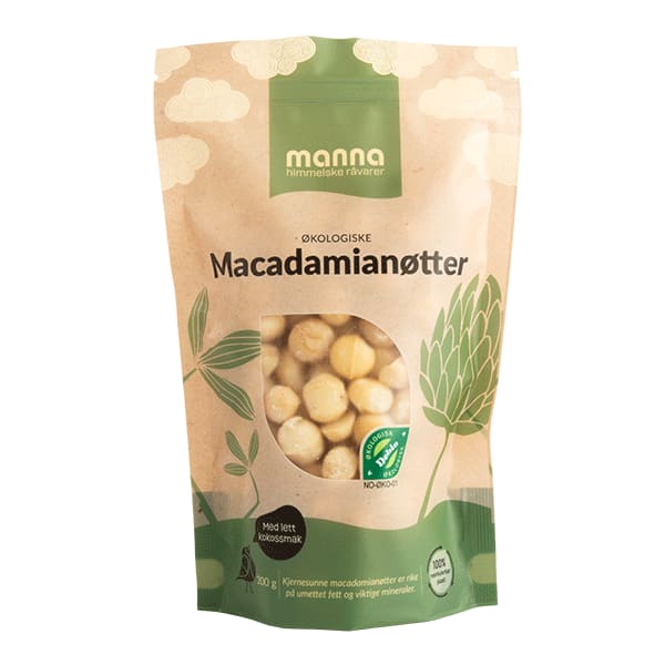Macadamianøtter200 g, økologisk, Manna