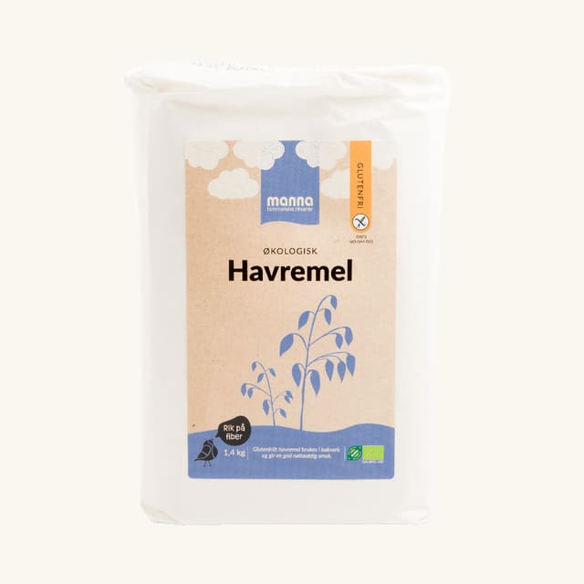 Havremelglutenfri, 1,4 kg, økologisk, Manna