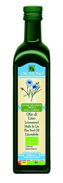 Linfrøolje250 ml, økologisk, Crudigno