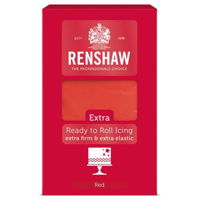Renshaw Fondant Extra, Rød – 1 kg – BEST FØR 09/26