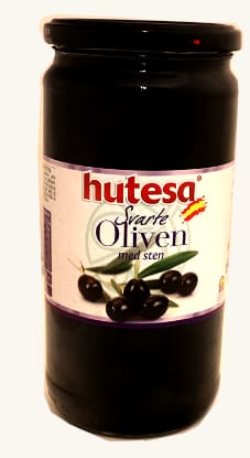 Sorte Oliven M/Sten 700g