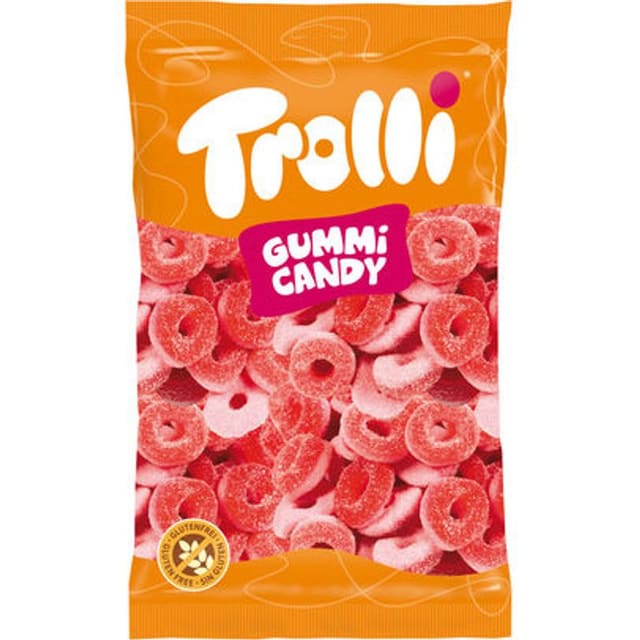 Trolli Red Fruits Minirings 1000g | Storpakning