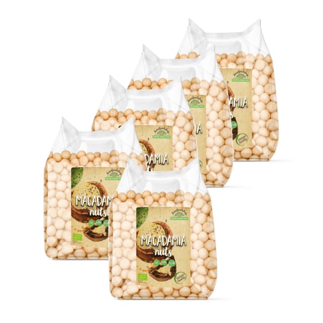 Macadamianøtter Premium RAW ØKO 1kg x 5 pakker