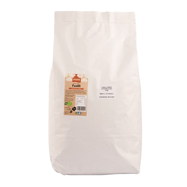 Fusilliemmer, fullkorn, 5 kg, økologisk, Manna