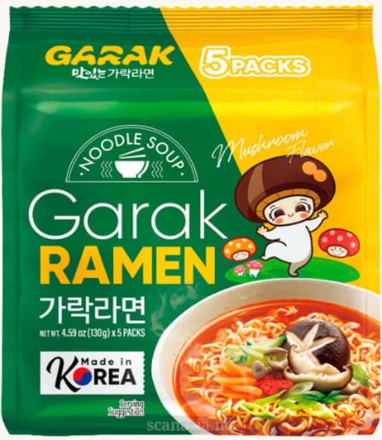 Garak Ramen Sopp 5-pack 650g