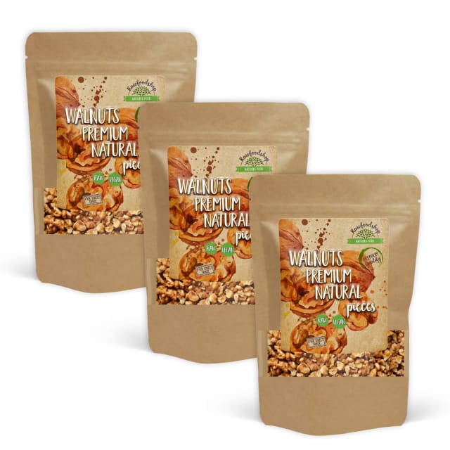 Valnøtter i biter Premium RAW 250g x 3 pakker