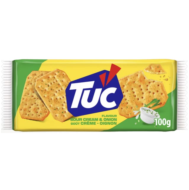 TUC Kjeks Sour Cream & Onion 100g | Kvantumsrabatt