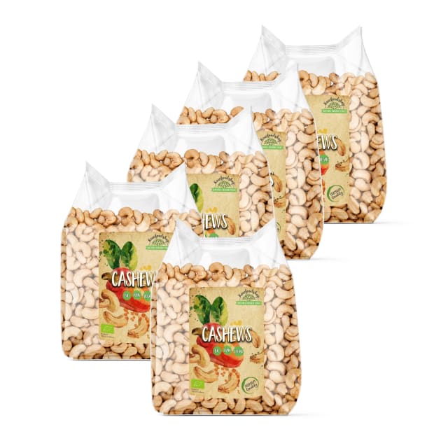 Cashewnøtter Premium RAW ØKO 1kg x 5 pakker