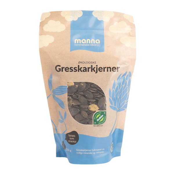 Gresskarkjerner250 g, økologisk, Manna