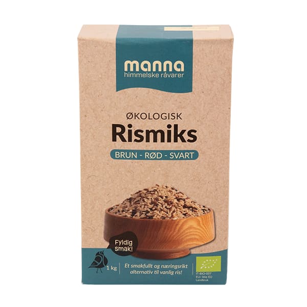 Rismiks brun-rød-svart1 kg, økologisk, Manna