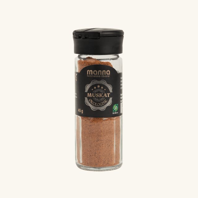 Muskatmalt, 45 g, økologisk, Manna
