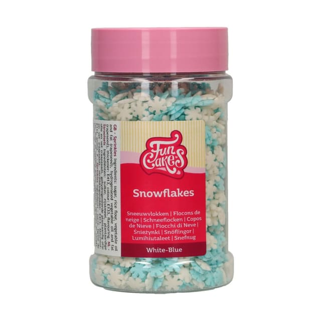 Snøfnugg blå/hvit, 150 g – FunCakes – BEST FØR 10/26
