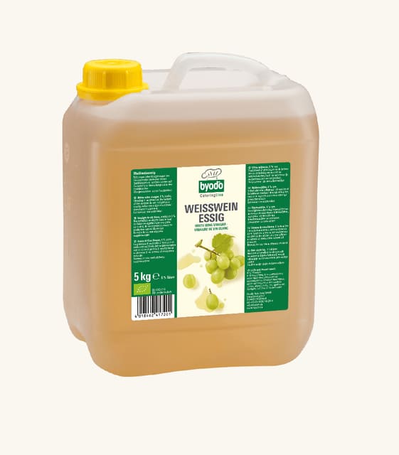 Hvitvinseddik5 l, økologisk, Byodo