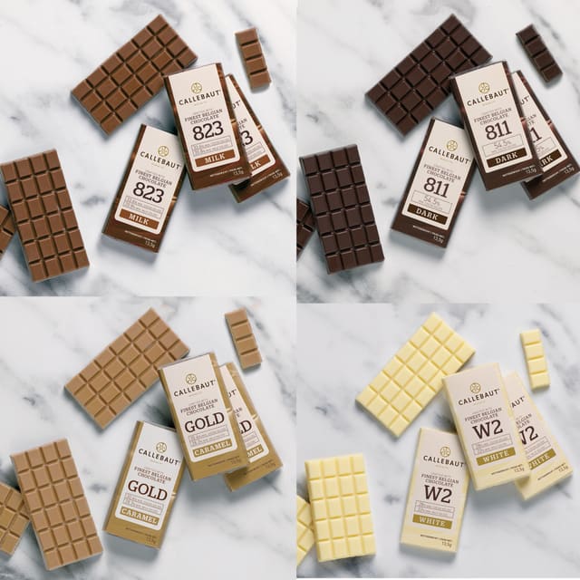 Callebaut Smaksprøvepakke – 4 populære sjokolader