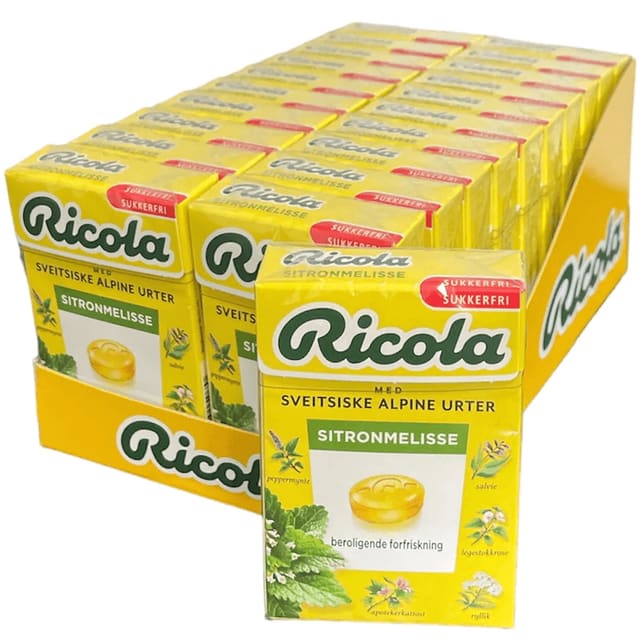 Ricola Sitronmelisse 20x50g | Storpakk | Sukkerfri