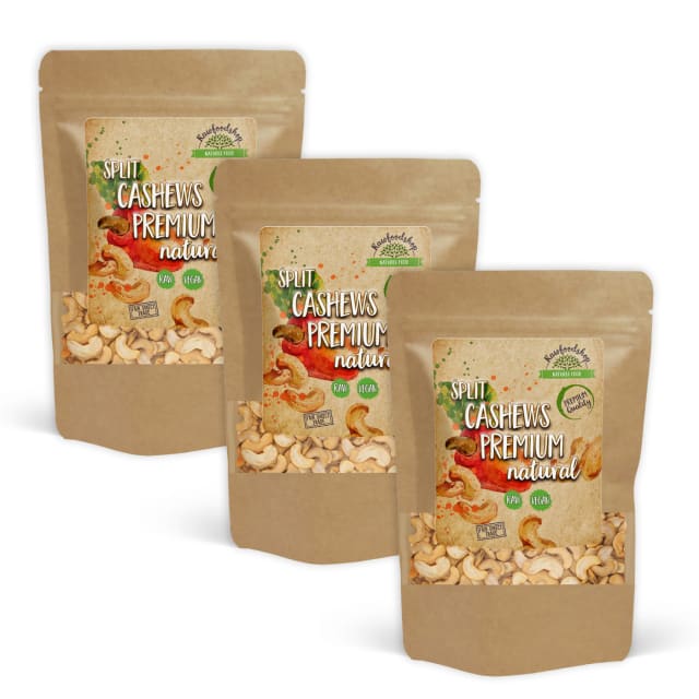 Cashewnøtter Delte Premium RAW 500g x 3 pakker