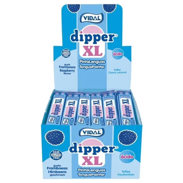 Vidal Dipper XL Blue Raspberry 100x10,5g Storpakk
