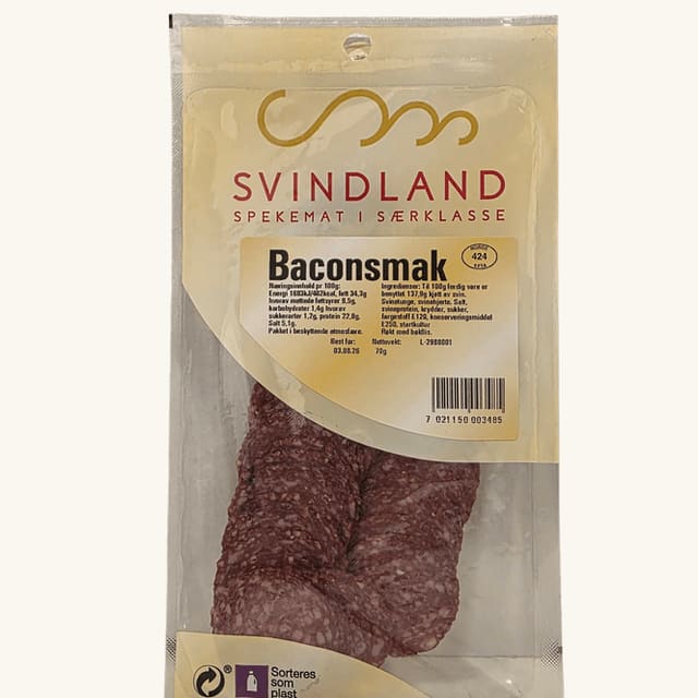 Baconpølse Skivet 70g